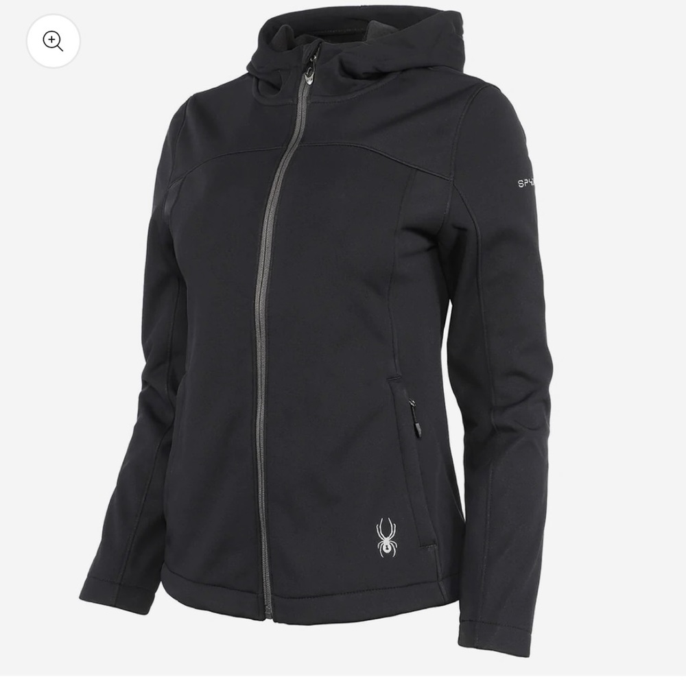 Spyder Hydroweb Waterproof Black Fleece Women’s Hood Jacket/Sz: Small